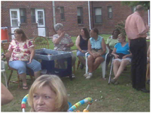 Residents of Dundalk apartments at event